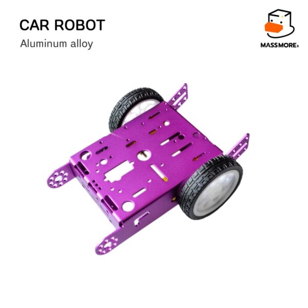 โครงรถหุ่นยนต์ อลูมิเนียม Aluminum Frame Smart car DIY A30 Robot Wheel TT DC Motor Gear - Image 5