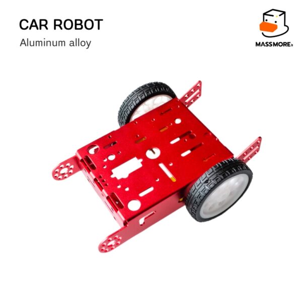 โครงรถหุ่นยนต์ อลูมิเนียม Aluminum Frame Smart car DIY A30 Robot Wheel TT DC Motor Gear - Image 6