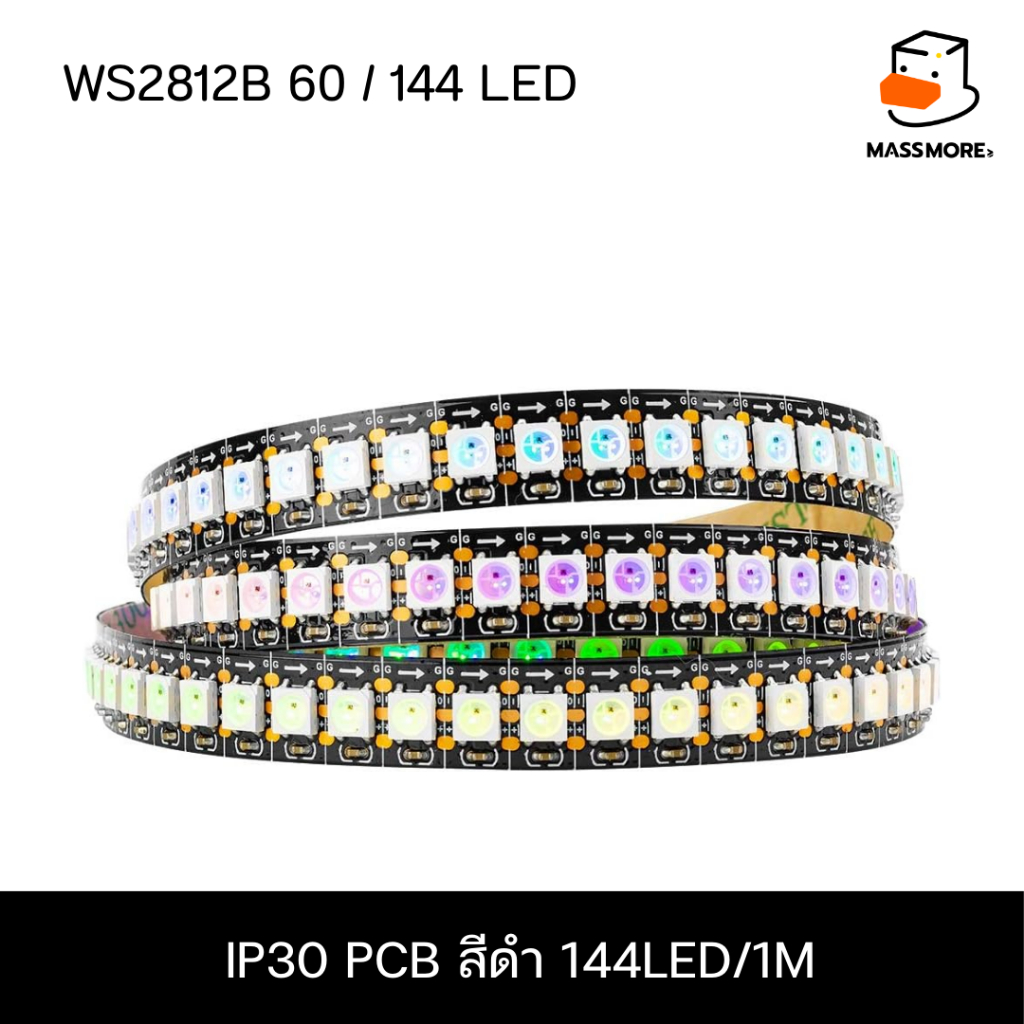 144LED/1M IP30 PCBดำ