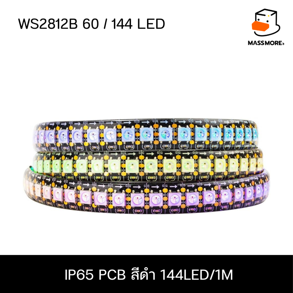 144LED/1M IP65 PCBดำ